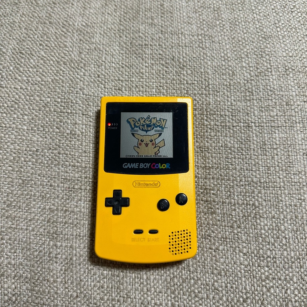 Vintage game boy color pikachu color way